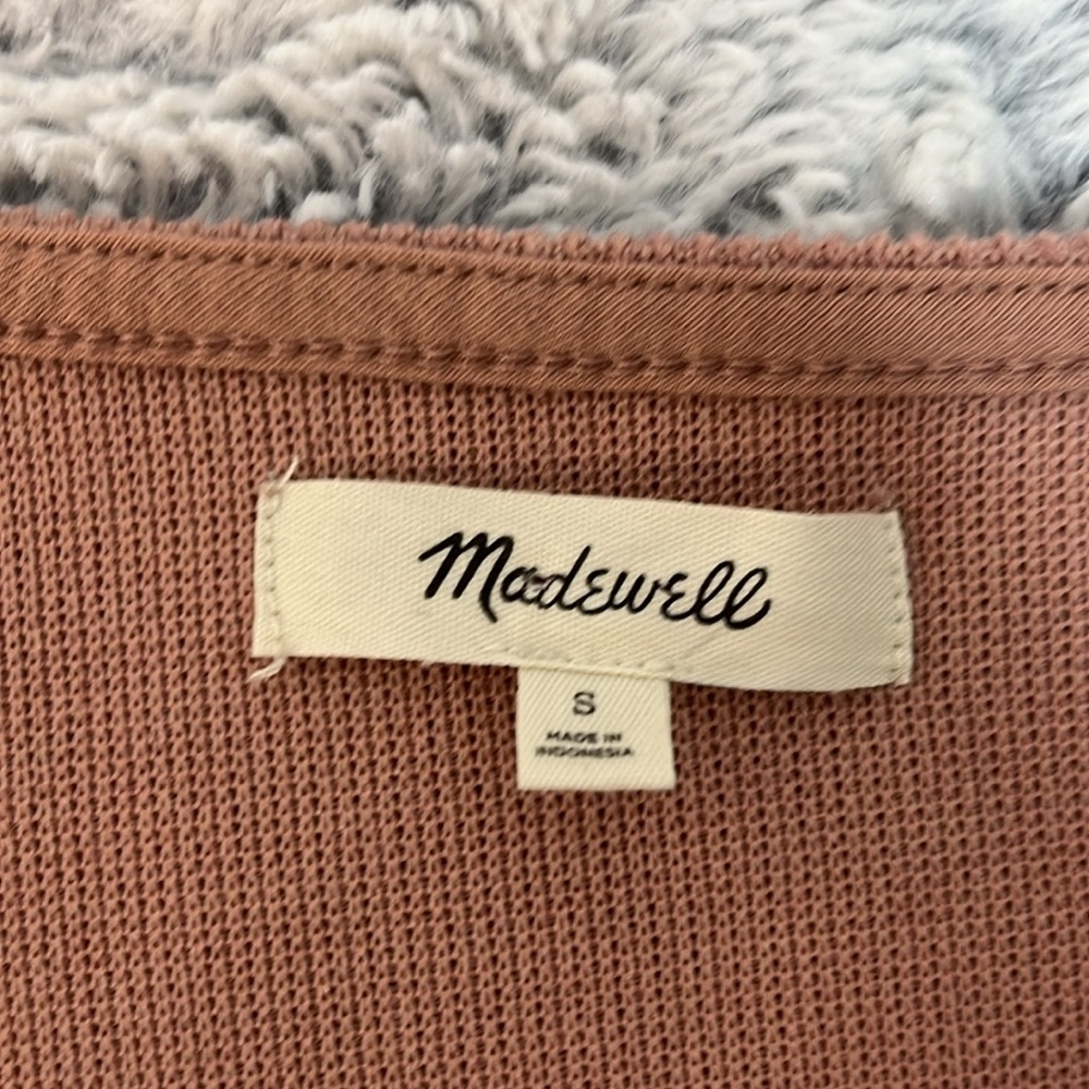 Madewell Melwood Square Neck light weight Sweater pink size small - Picture 8 of 9